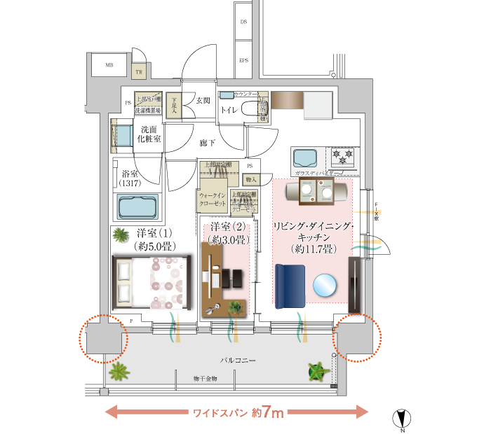 D TYPE 家具配置イメージ