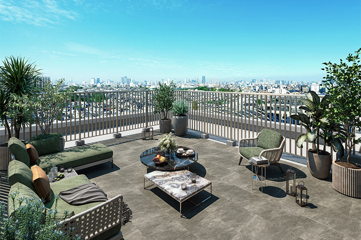 ルーフバルコニー(Brタイプ)完成予想CG