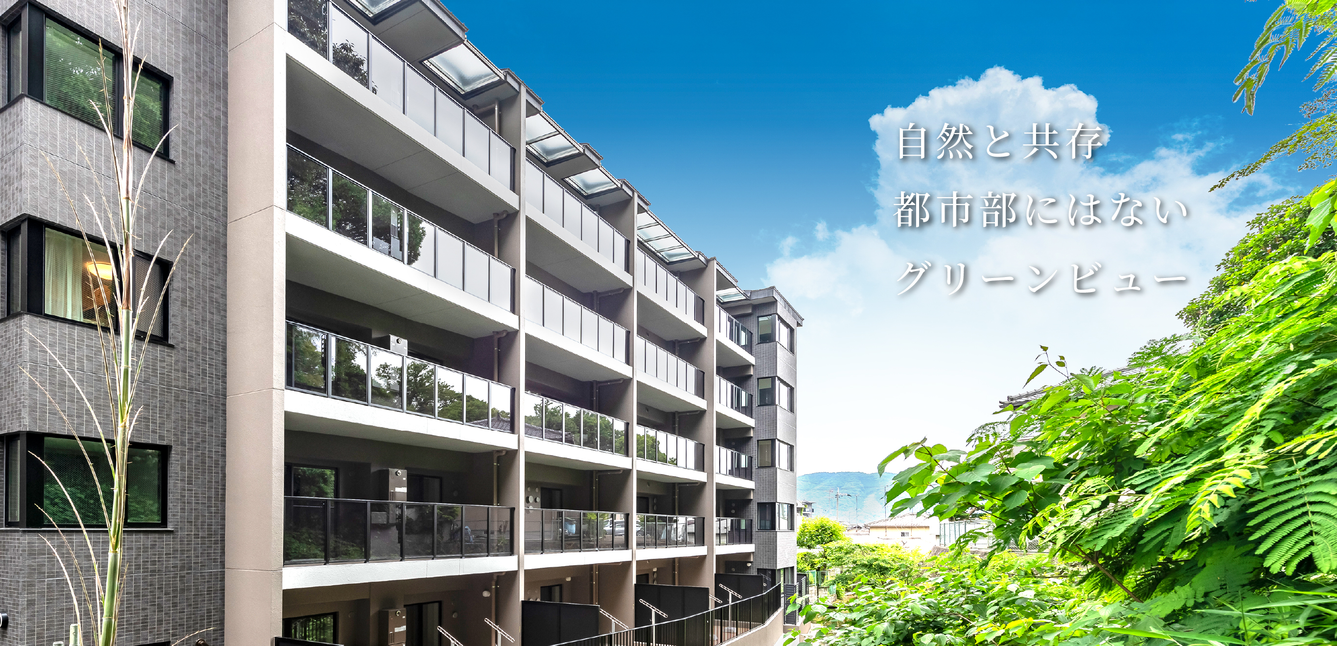 自然と共存 都市部にはないグリーンビュー