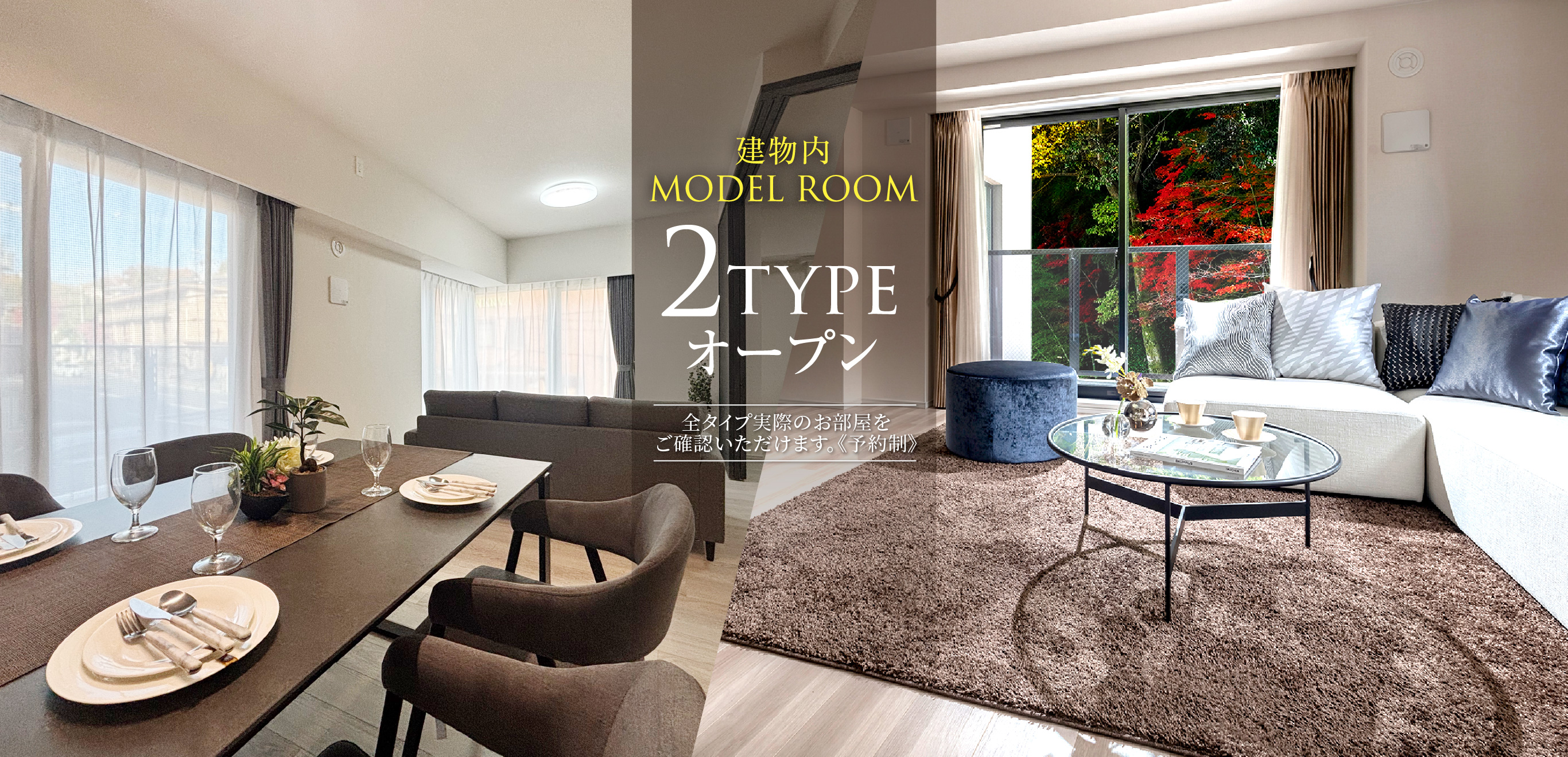 建物内モデルルーム２タイプオープン