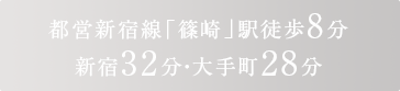 都営新宿線「篠崎」駅徒歩8分新宿32分・大手町28分