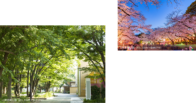 上野恩賜公園（約1,330m・徒歩17分）